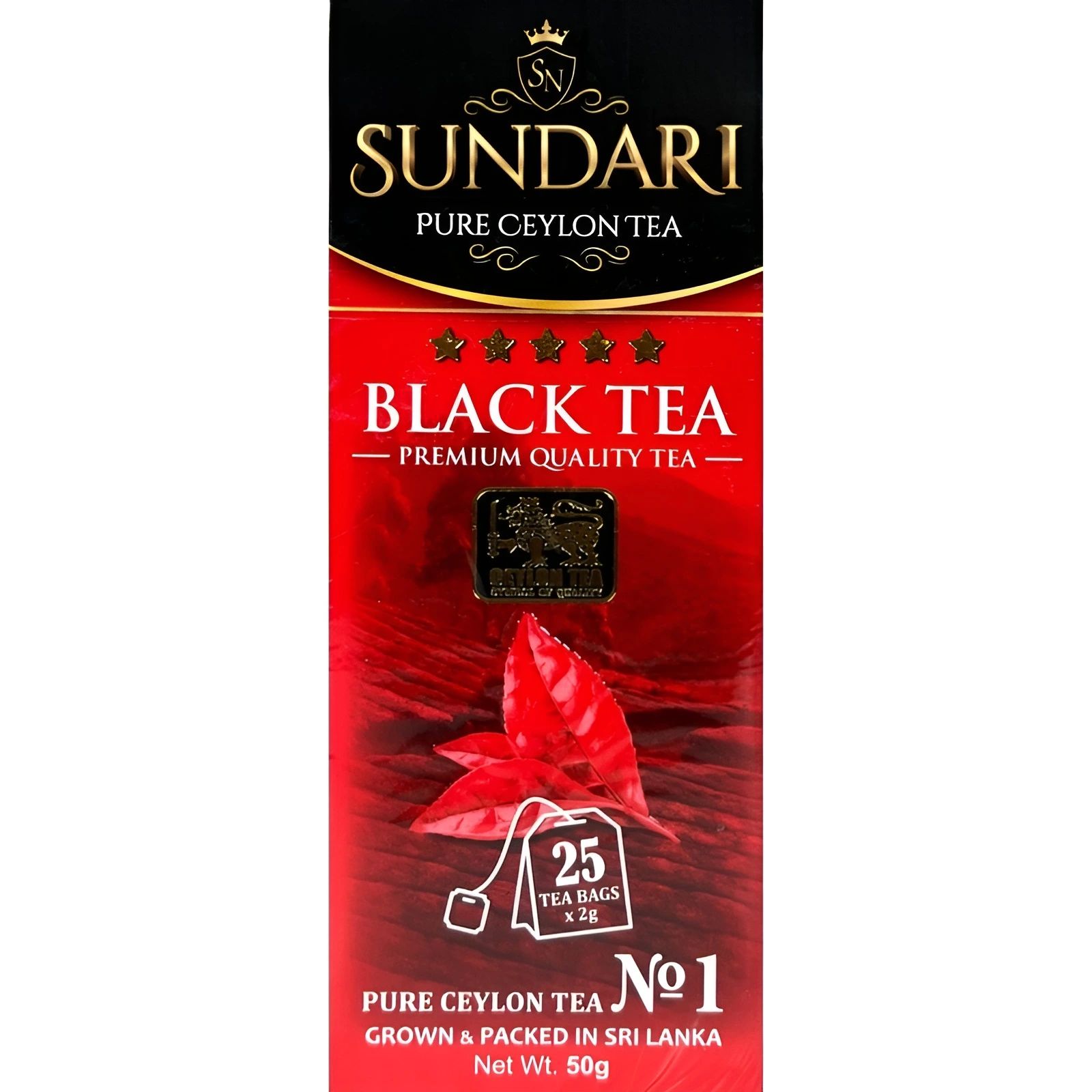 Чай Черный Sundari Premium 25*2гр Шри-Ланка