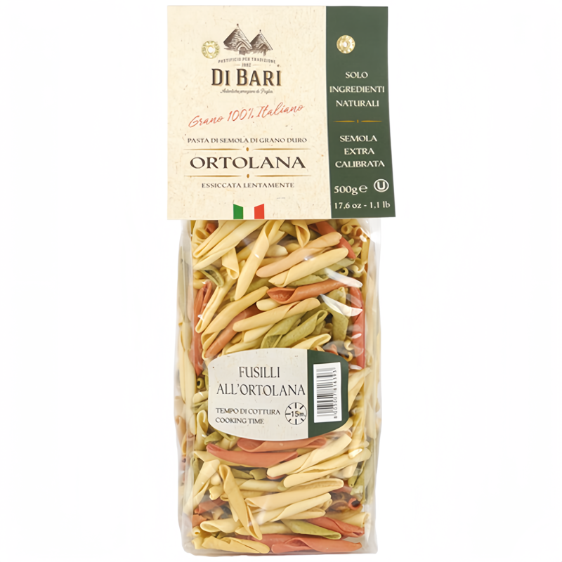 Макароны Di Bari Fusilli Allortolana 500гр Италия