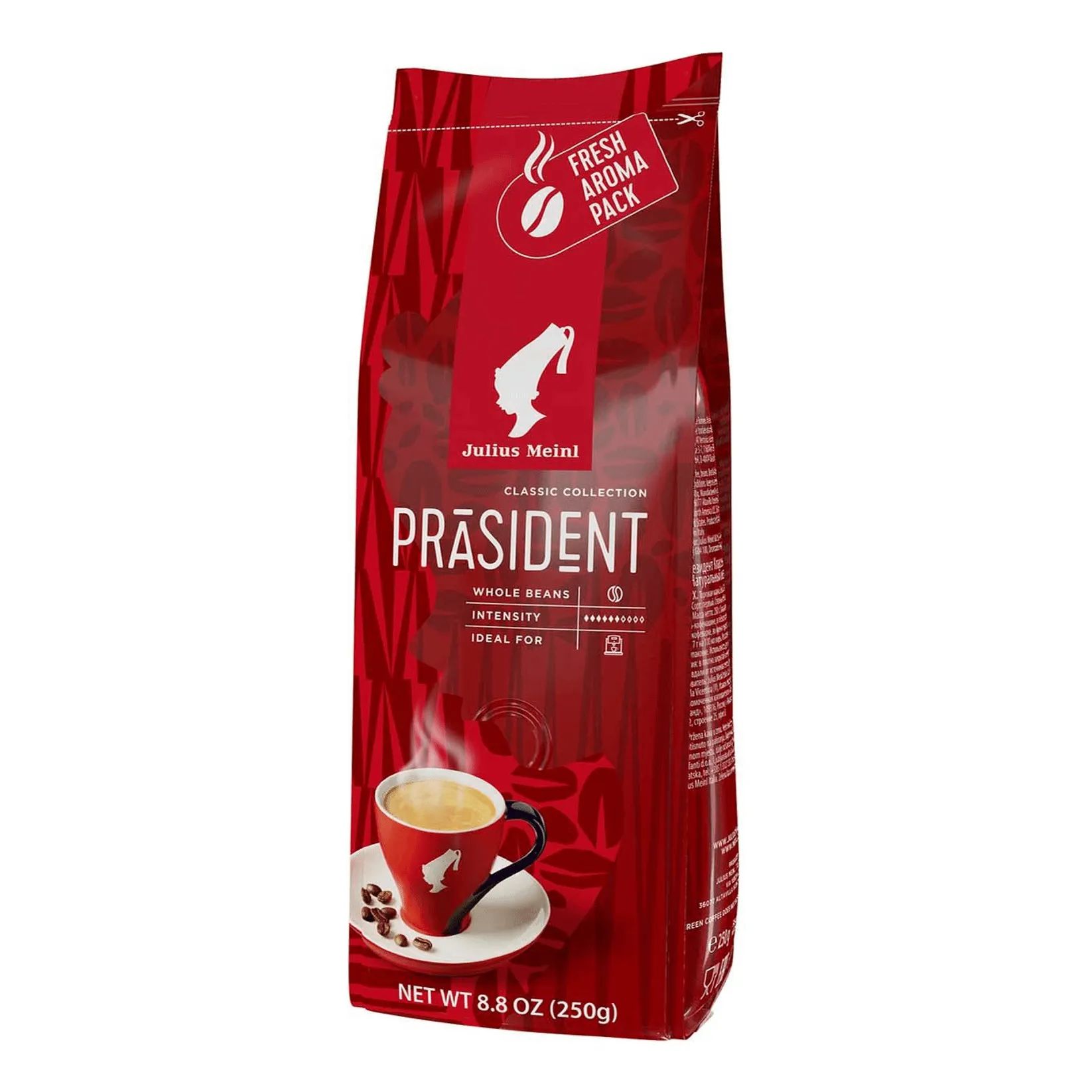 Кофе в зернах ПРЕЗИДЕНТ Julius Meinl 250гр Италия