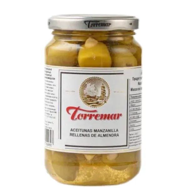 Оливки Torremar Manzanilla с Миндалем 370гр Испания