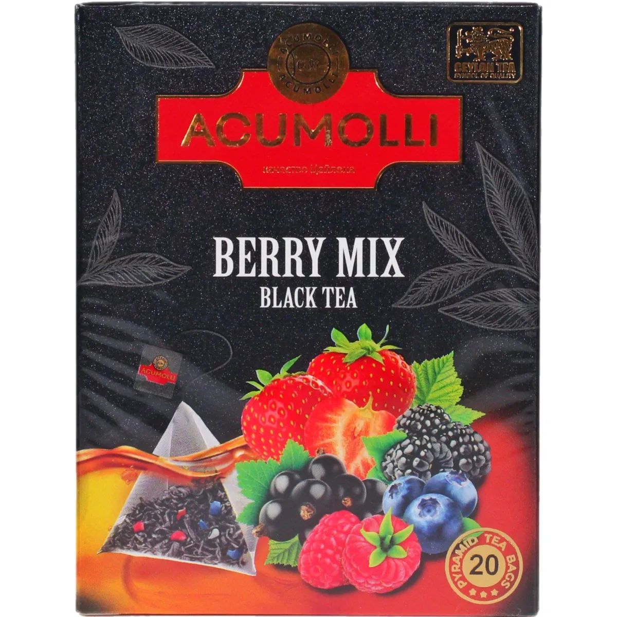 Чай Черный Acumolli Ягодный Микс Пирамидки 20 пак Шри-Ланка