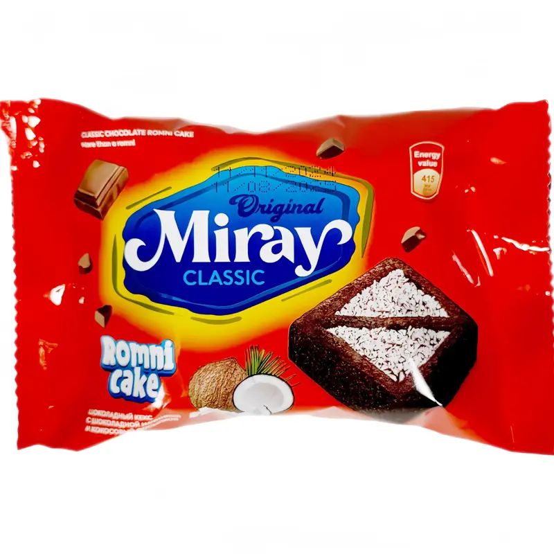 Кекс с Шоколадной Начинкой и Кокосом Romni Cake Miray 45гр Узбекистан