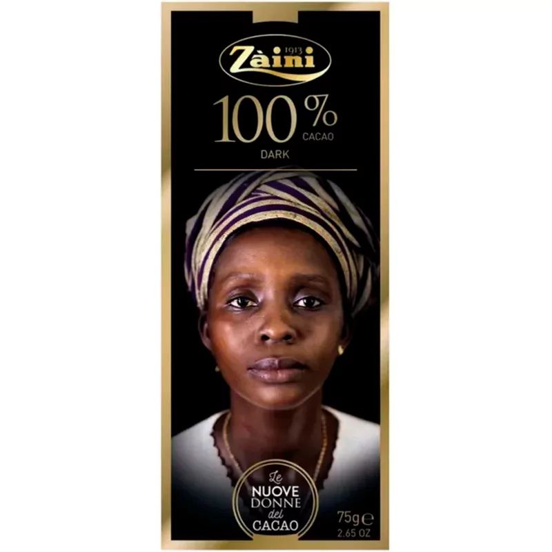 Шоколад Горький 100% Zaini 75гр Италия