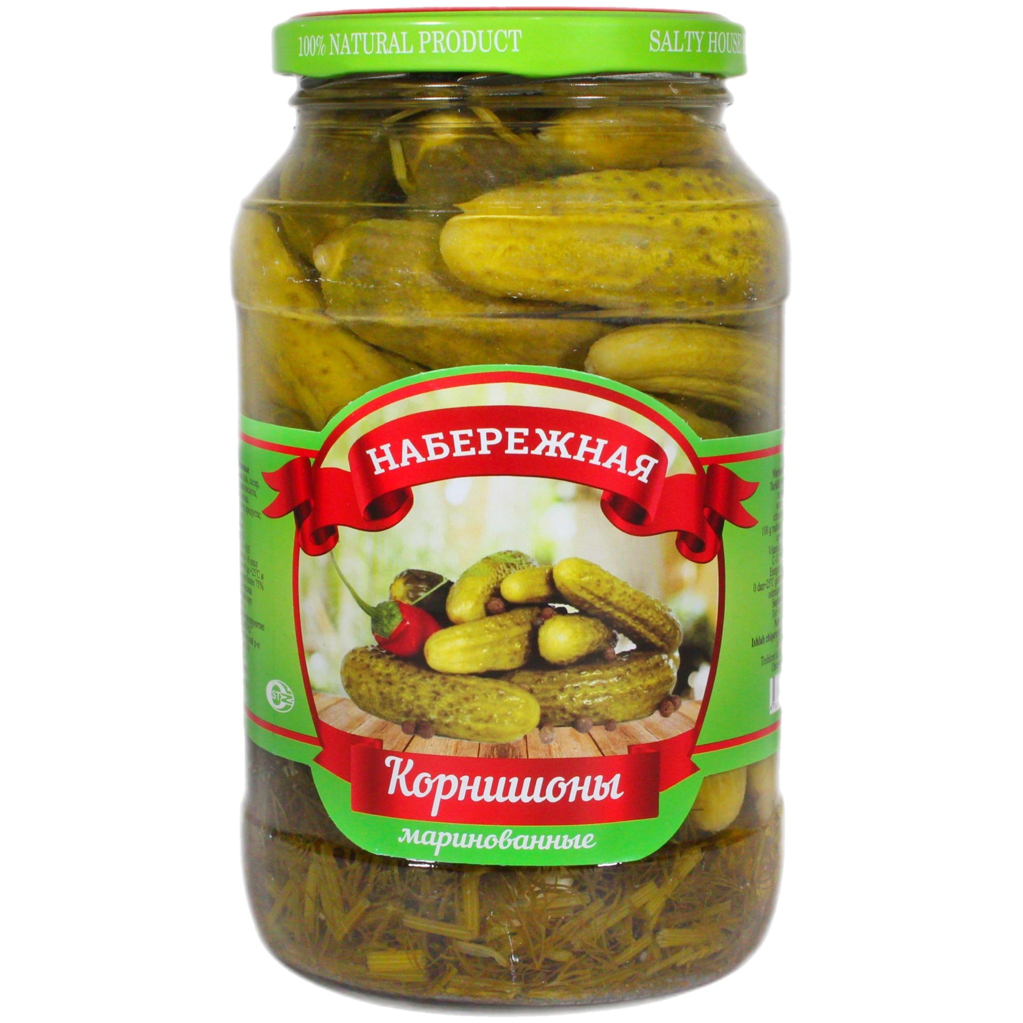 Корнишоны маринованные "НАБЕРЕЖНАЯ" 1л. Узбекистан
