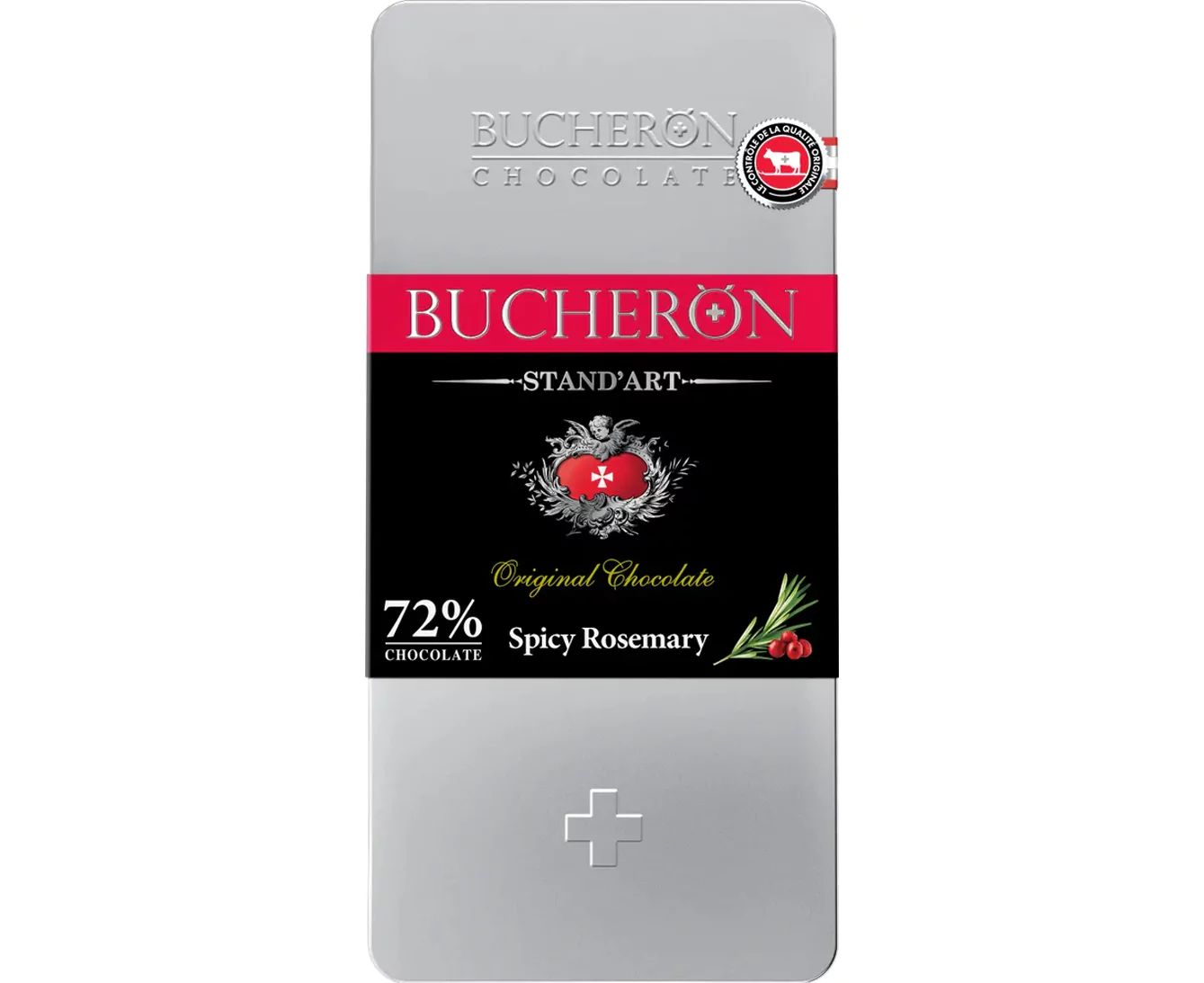 Шоколад Горький с Розмарином и Розовым Перцем Bucheron 100гр ж/б Ярославль