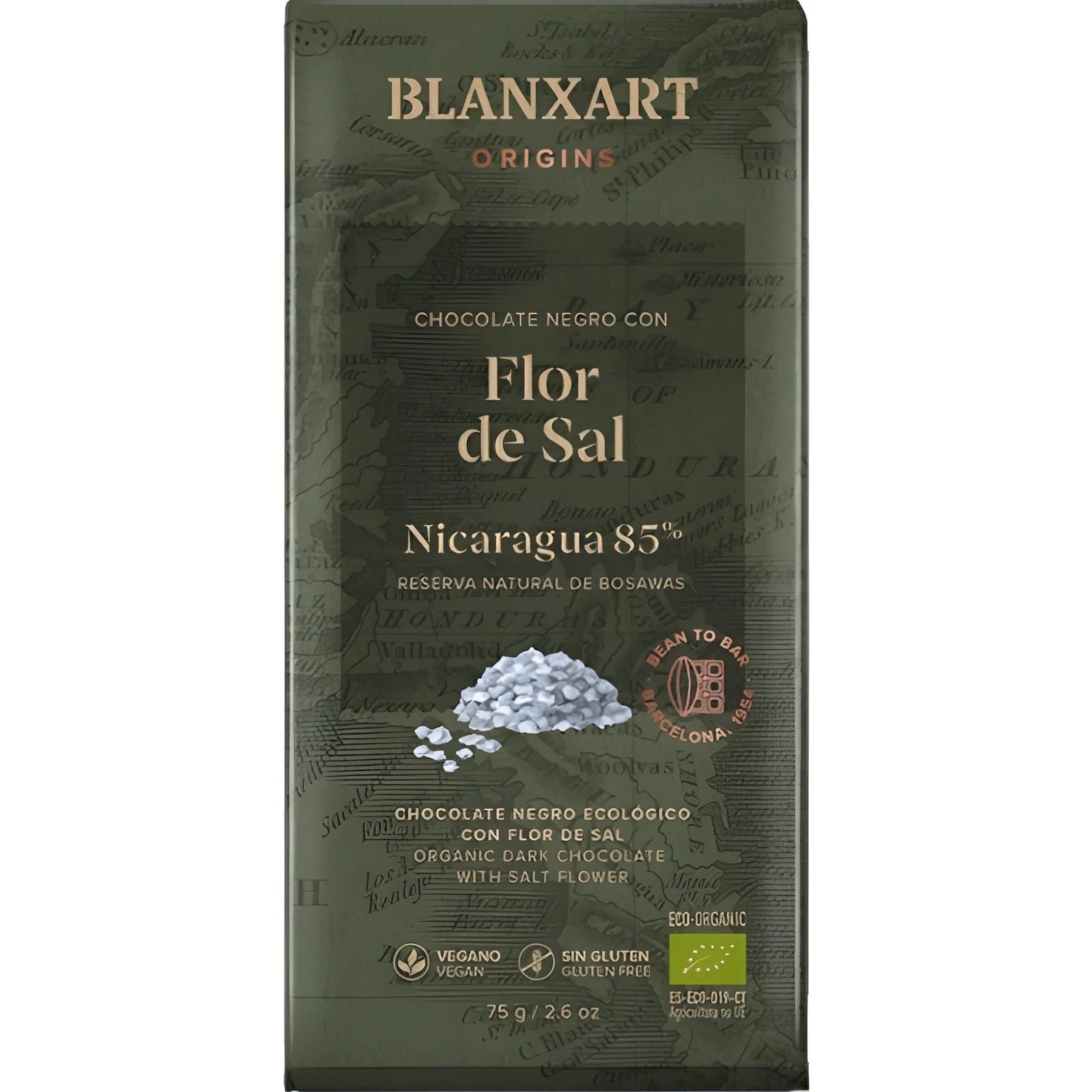 Шоколад Blanxart Flor de Sal темный 85% 75гр Испания