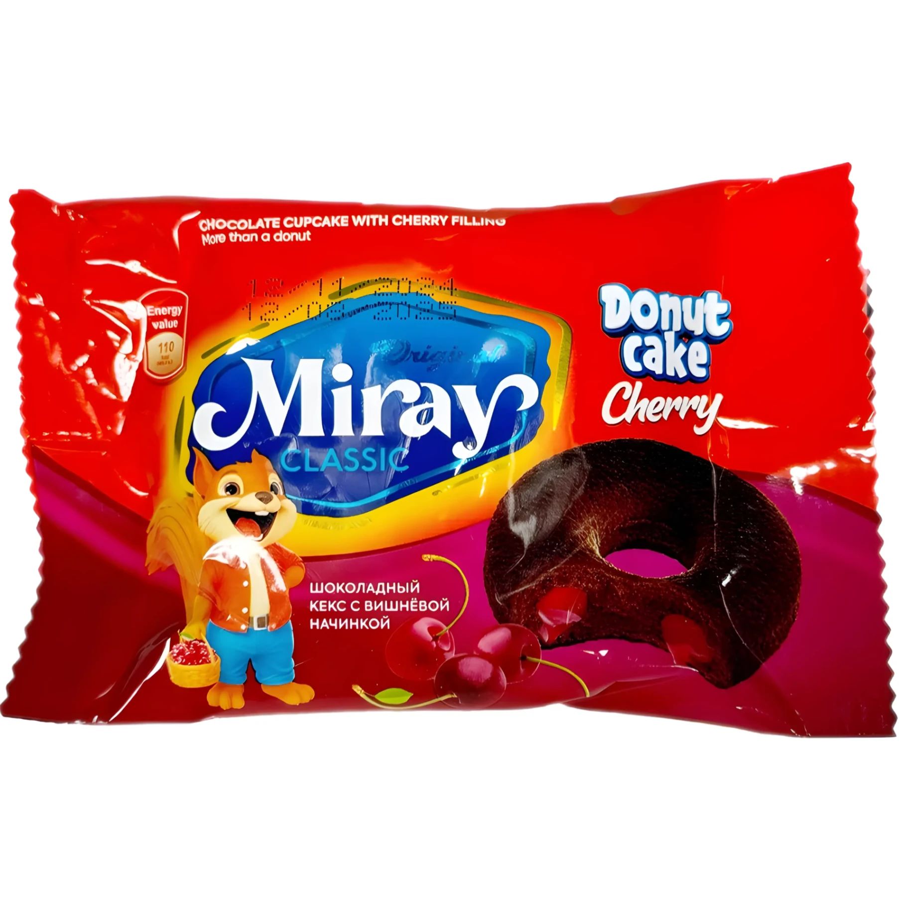 Кекс с Вишневой Начинкой Donut Cake Miray 25гр Узбекистан
