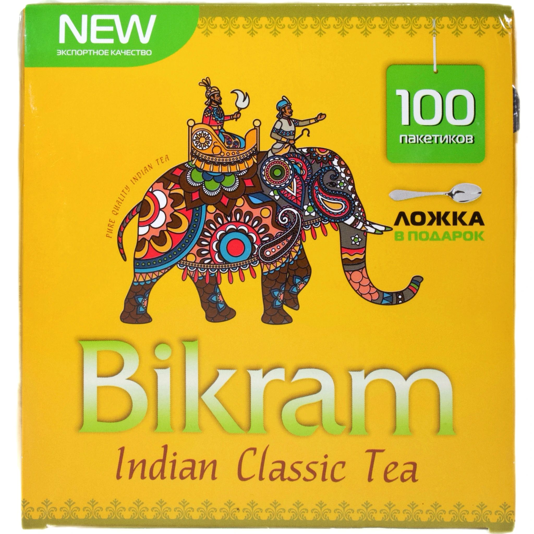 Чай Зеленый Bikram 2г*100пак Индия