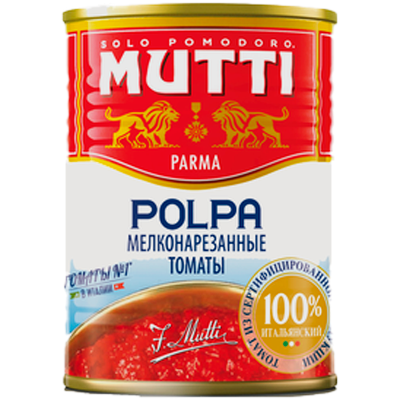 Томаты Мелконарезанные MUTTI ж/б 400гр Италия