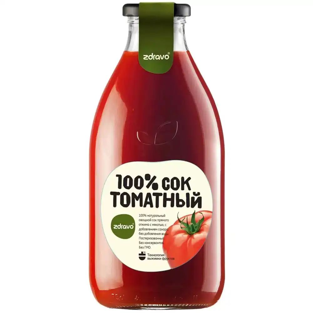 Сок ТОМАТНЫЙ прямого отжима 100% натуральный БЕЗ ДОБАВЛЕНИЯ ВОДЫ 0,75 Сербия