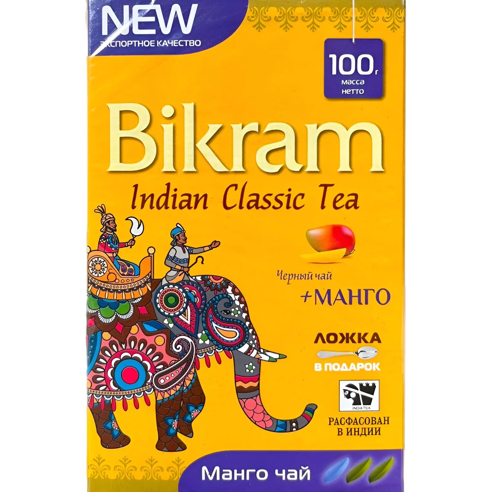 Чай Черный Bikram с Манго Байховый 100гр Индия
